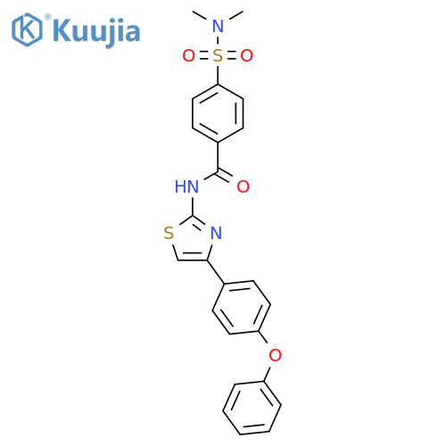 4-(dimethylsulfamoyl)-N-4-(4-phenoxyphenyl)-1,3-thiazol-2-ylbenzamide structure