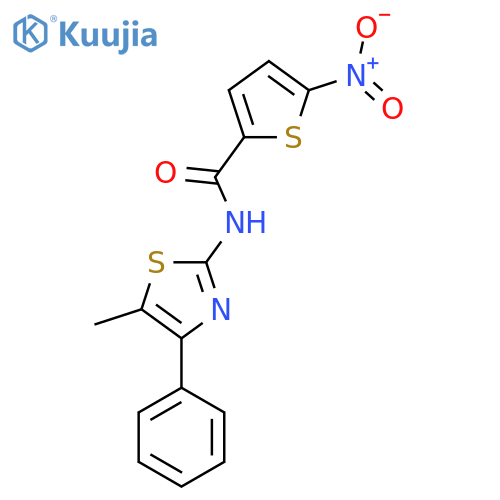 N-(5-methyl-4-phenyl-1,3-thiazol-2-yl)-5-nitrothiophene-2-carboxamide structure