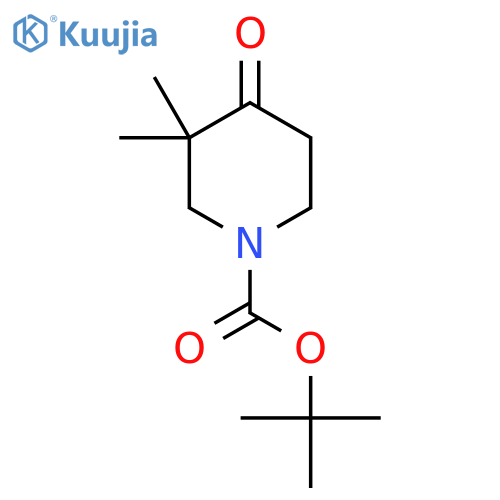 tert-butyl 3,3-dimethyl-4-oxopiperidine-1-carboxylate structure