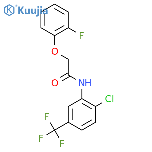 N-2-chloro-5-(trifluoromethyl)phenyl-2-(2-fluorophenoxy)acetamide structure