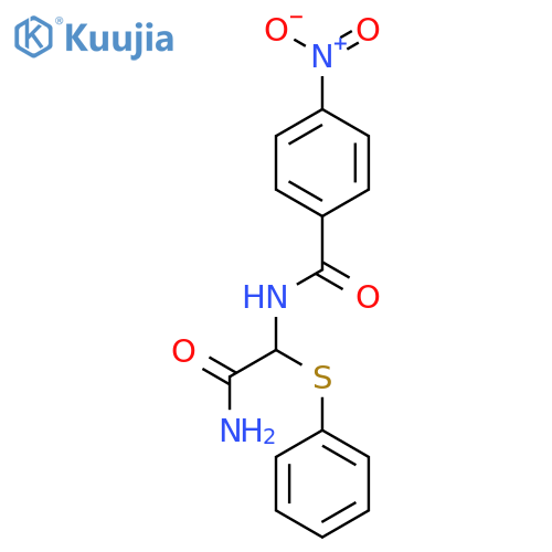 Benzamide,N-[2-amino-2-oxo-1-(phenylthio)ethyl]-4-nitro- structure