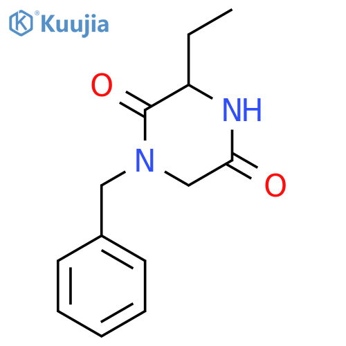 (3S)-1-benzyl-3-ethylpiperazine-2,5-dione structure