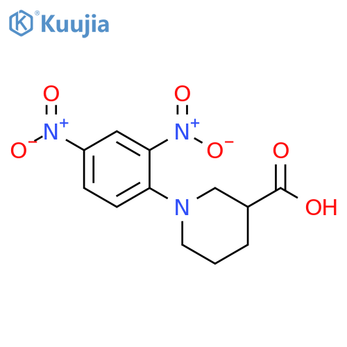 3-Piperidinecarboxylic acid, 1-(2,4-dinitrophenyl)- structure