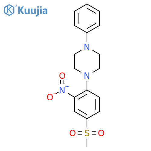 1-(4-methanesulfonyl-2-nitrophenyl)-4-phenylpiperazine structure