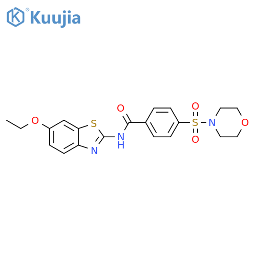 N-(6-ethoxy-1,3-benzothiazol-2-yl)-4-(morpholine-4-sulfonyl)benzamide structure