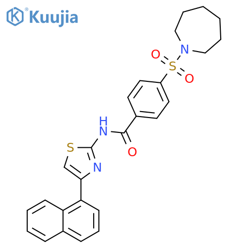 4-(azepane-1-sulfonyl)-N-4-(naphthalen-1-yl)-1,3-thiazol-2-ylbenzamide structure