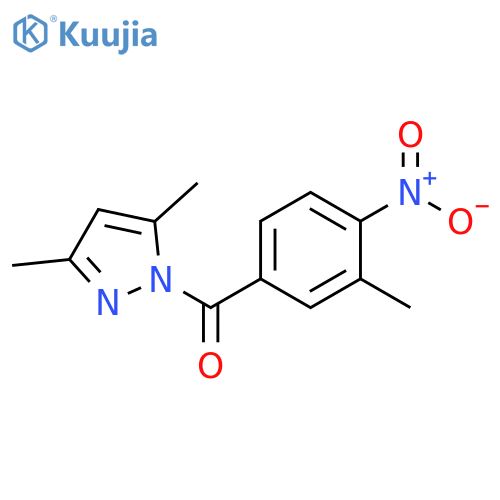 3,5-dimethyl-1-(3-methyl-4-nitrobenzoyl)-1H-pyrazole structure