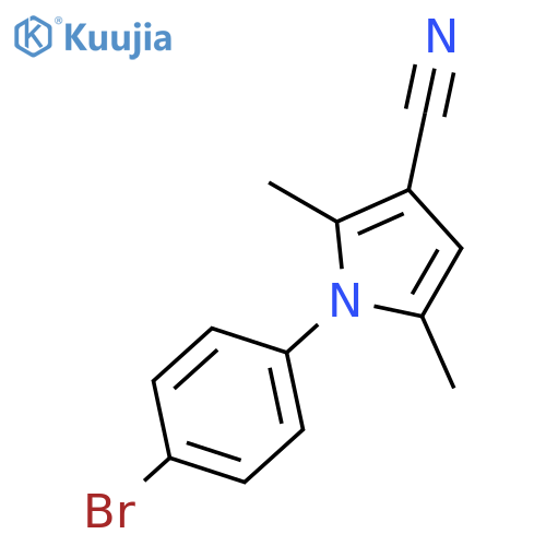1H-Pyrrole-3-carbonitrile, 1-(4-bromophenyl)-2,5-dimethyl- structure