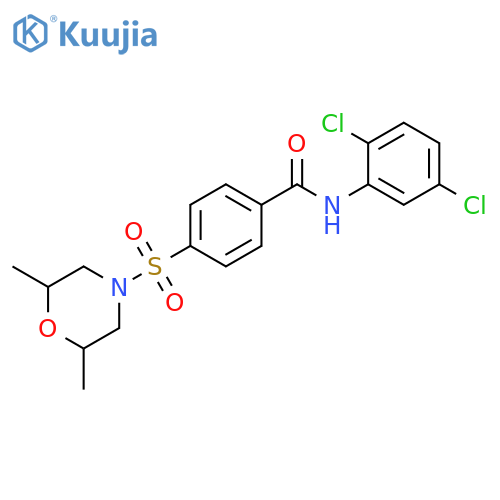 N-(2,5-dichlorophenyl)-4-[(2,6-dimethylmorpholin-4-yl)sulfonyl]benzamide structure