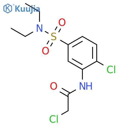 2-chloro-N-2-chloro-5-(diethylsulfamoyl)phenylacetamide structure