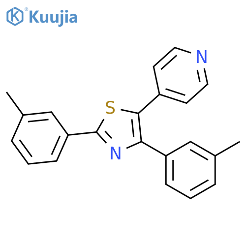 Pyridine, 4-[2,4-bis(3-methylphenyl)-5-thiazolyl]- structure