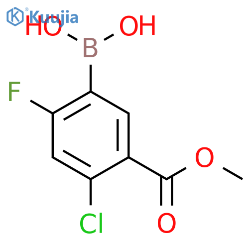 4-Chloro-2-fluoro-5-methoxycarbonylphenylboronic acid structure