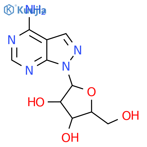 1H-Pyrazolo[3,4-d]pyrimidin-4-amine, 1-.beta.-D-ribofuranosyl- structure