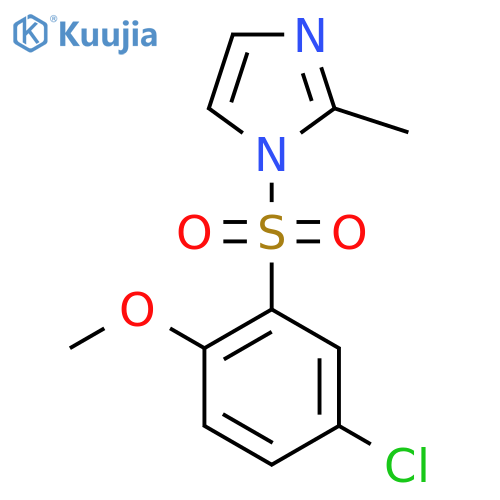 1-(5-chloro-2-methoxybenzenesulfonyl)-2-methyl-1H-imidazole structure
