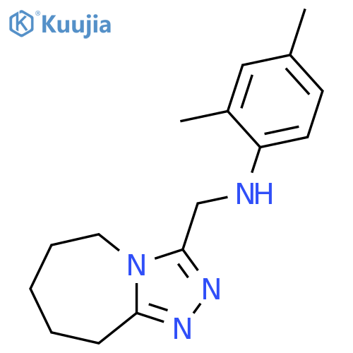 2,4-dimethyl-N-({5H,6H,7H,8H,9H-1,2,4triazolo4,3-aazepin-3-yl}methyl)aniline structure