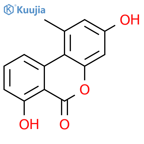 6H-Dibenzo[b,d]pyran-6-one,3,7-dihydroxy-1-methyl- structure