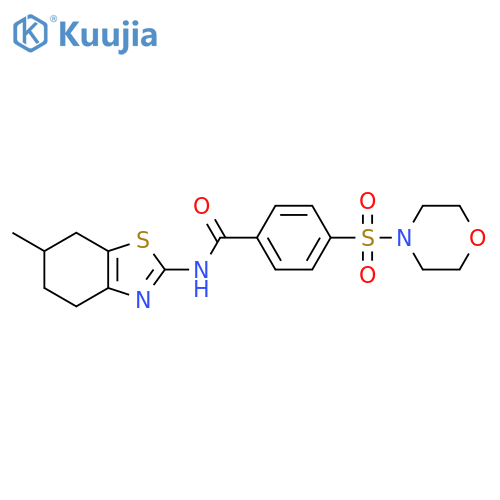 N-(6-methyl-4,5,6,7-tetrahydro-1,3-benzothiazol-2-yl)-4-(morpholine-4-sulfonyl)benzamide structure