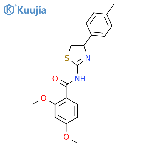 2,4-dimethoxy-N-[(2E)-4-(4-methylphenyl)-2,3-dihydro-1,3-thiazol-2-ylidene]benzamide structure