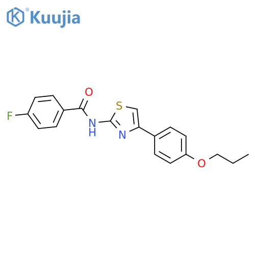 4-fluoro-N-4-(4-propoxyphenyl)-1,3-thiazol-2-ylbenzamide structure