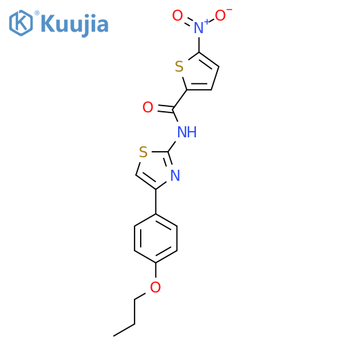 5-nitro-N-4-(4-propoxyphenyl)-1,3-thiazol-2-ylthiophene-2-carboxamide structure