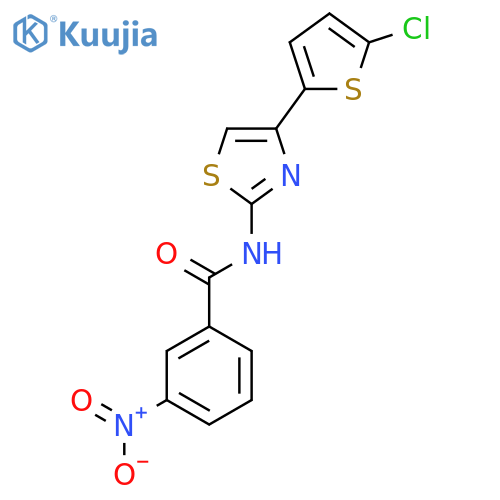 N-[4-(5-chlorothiophen-2-yl)-1,3-thiazol-2-yl]-3-nitrobenzamide structure