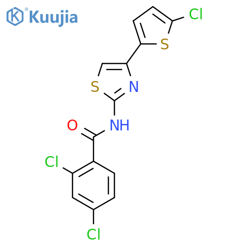 2,4-dichloro-N-4-(5-chlorothiophen-2-yl)-1,3-thiazol-2-ylbenzamide structure