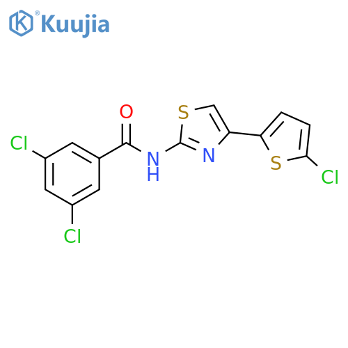 3,5-dichloro-N-4-(5-chlorothiophen-2-yl)-1,3-thiazol-2-ylbenzamide structure