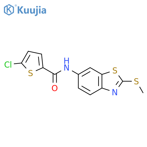 5-chloro-N-2-(methylsulfanyl)-1,3-benzothiazol-6-ylthiophene-2-carboxamide structure