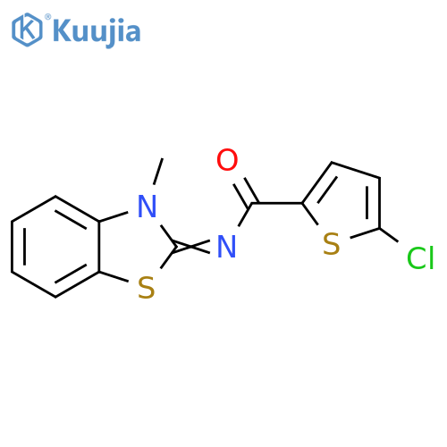 5-chloro-N-(2E)-3-methyl-2,3-dihydro-1,3-benzothiazol-2-ylidenethiophene-2-carboxamide structure