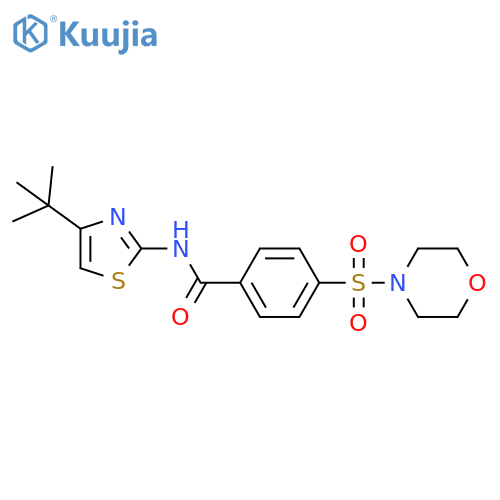 N-(4-tert-butyl-1,3-thiazol-2-yl)-4-(morpholine-4-sulfonyl)benzamide structure