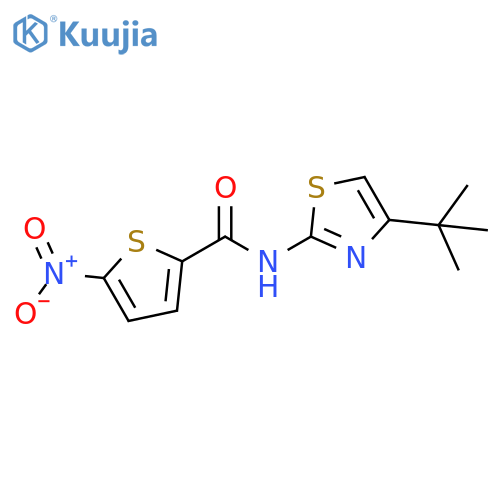 N-(4-tert-butyl-1,3-thiazol-2-yl)-5-nitrothiophene-2-carboxamide structure