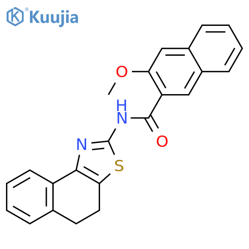 3-methoxy-N-{4H,5H-naphtho1,2-d1,3thiazol-2-yl}naphthalene-2-carboxamide structure