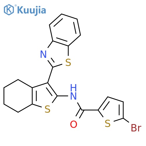 N-3-(1,3-benzothiazol-2-yl)-4,5,6,7-tetrahydro-1-benzothiophen-2-yl-5-bromothiophene-2-carboxamide structure