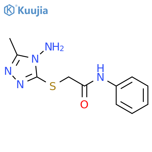 2-(4-amino-5-methyl-4H-1,2,4-triazol-3-yl)sulfanyl-N-phenylacetamide structure
