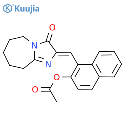 1-{(2Z)-3-oxo-2H,3H,5H,6H,7H,8H,9H-imidazo1,2-aazepin-2-ylidenemethyl}naphthalen-2-yl acetate structure