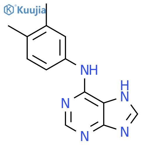 N-(3,4-Dimethylphenyl)-9H-purin-6-amine structure