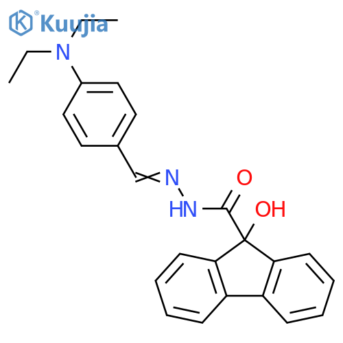 N'-(1E)-4-(diethylamino)phenylmethylidene-9-hydroxy-9H-fluorene-9-carbohydrazide structure