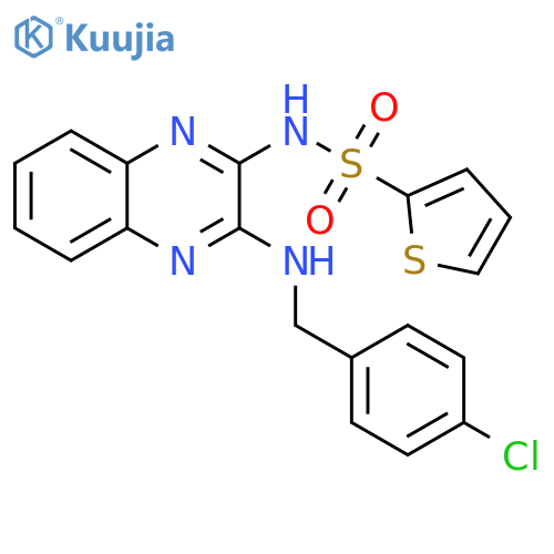 N-(3-{(4-chlorophenyl)methylamino}quinoxalin-2-yl)thiophene-2-sulfonamide structure
