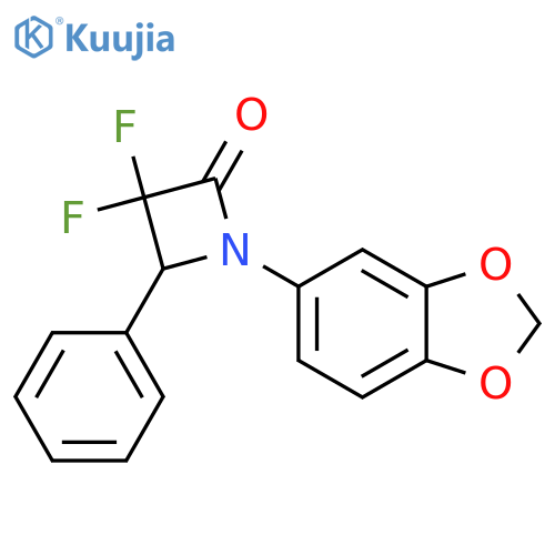 1-(1,3-dioxaindan-5-yl)-3,3-difluoro-4-phenylazetidin-2-one structure