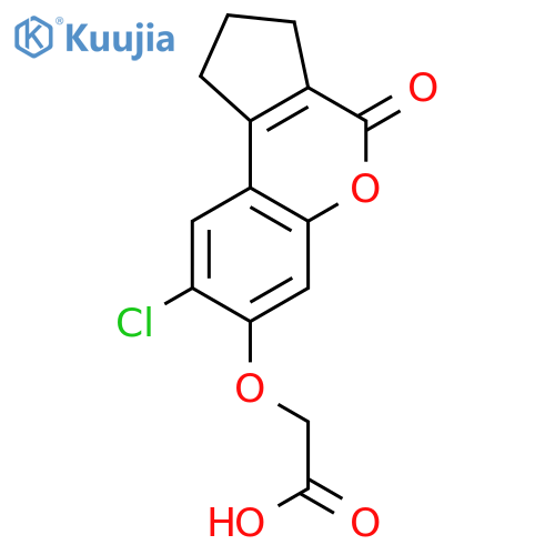 2-({8-Chloro-4-oxo-1H,2H,3H,4H-cyclopentacchromen-7-yl}oxy)acetic acid structure
