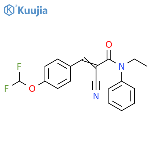 2-Cyano-3-[4-(difluoromethoxy)phenyl]-N-ethyl-N-phenyl-2-propenamide structure