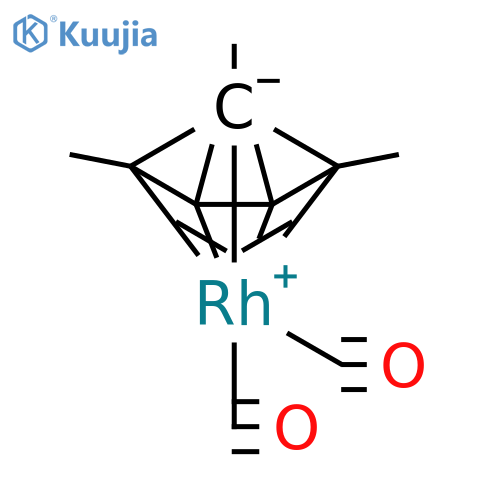 Rhodium,dicarbonyl[(1,2,3,4,5-h)-1,2,3,4,5-pentamethyl-2,4-cyclopentadien-1-yl]- structure