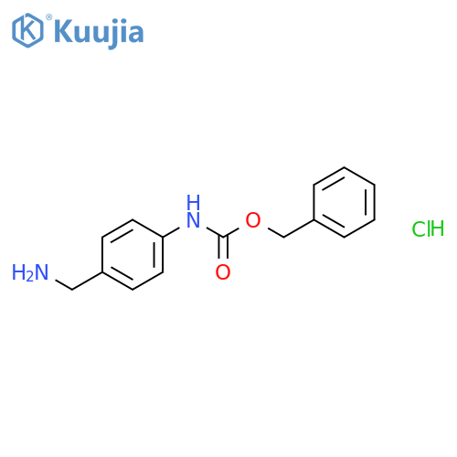 Benzyl (4-(Aminomethyl)Phenyl)Carbamate Hydrochloride Salt structure