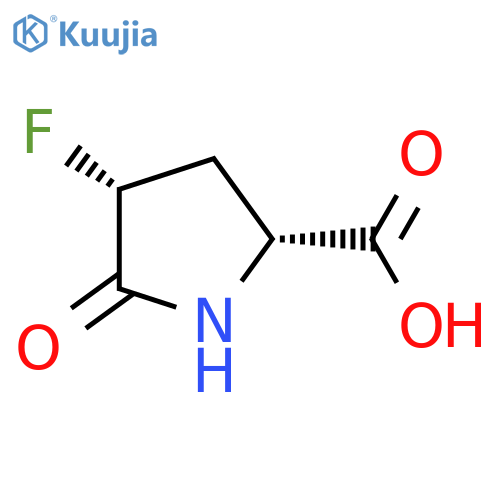 cis-4-fluoro-5-oxopyrrolidine-2-carboxylic acid structure