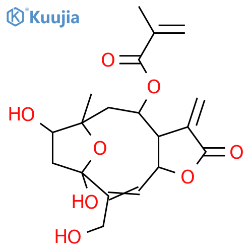 3,10-Epoxy-1,3,8,15-tetrahydroxy-4,11(13)-germacradien-12,6-olide; (1α,3αOH,4Z,6α,8β,10β)-form, 8-(2-Methyl-2-propenoyl) structure