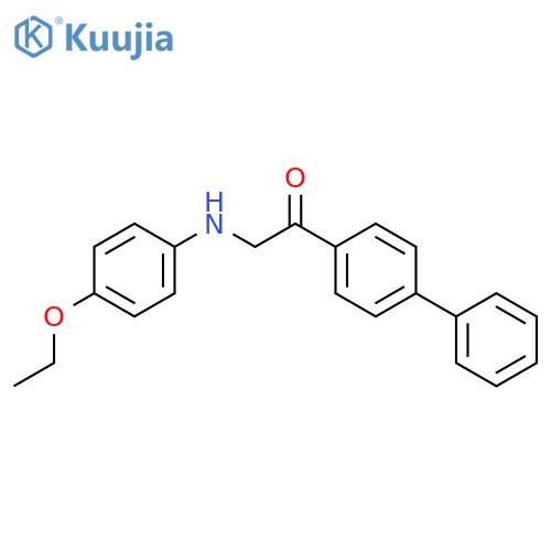 1-{1,1'-biphenyl-4-yl}-2-(4-ethoxyphenyl)aminoethan-1-one structure