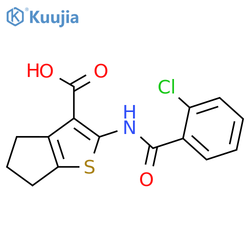 2-(2-chlorobenzamido)-4H,5H,6H-cyclopentabthiophene-3-carboxylic acid structure