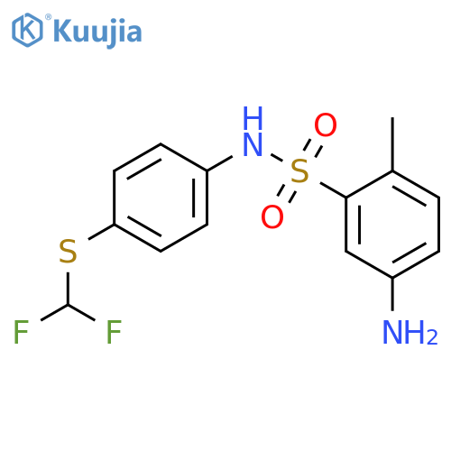 5-Amino-N-(4-difluoromethylsulfanyl-phenyl)-2-methyl-benzenesulfonamide structure