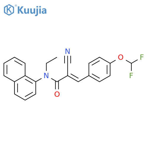 2-Cyano-3-[4-(difluoromethoxy)phenyl]-N-ethyl-N-1-naphthalenyl-2-propenamide structure