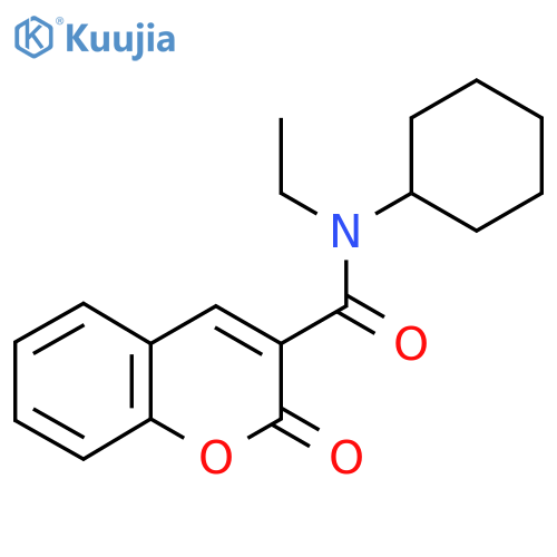 N-cyclohexyl-N-ethyl-2-oxo-2H-chromene-3-carboxamide structure